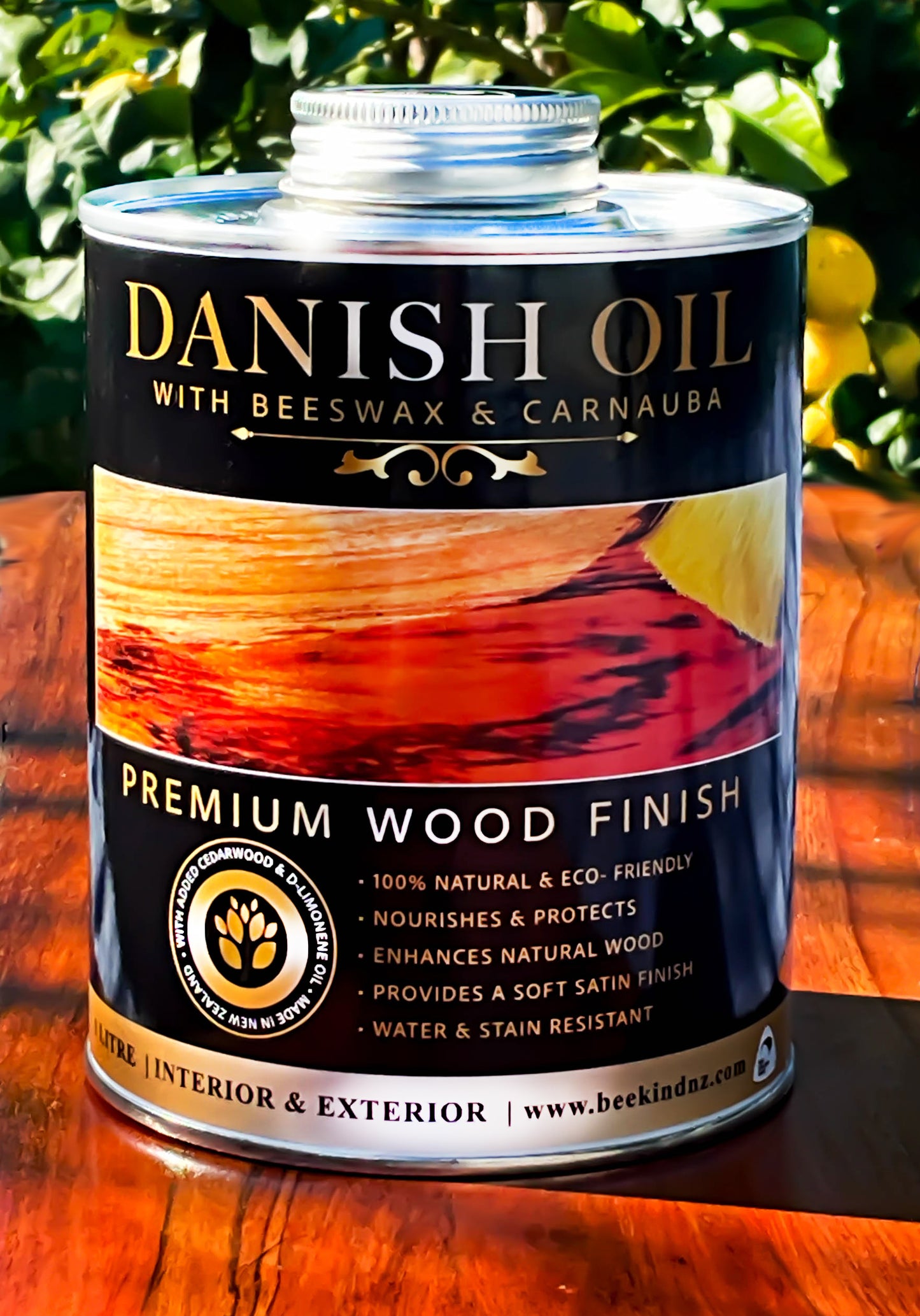Bee Kind™ Danish Wood Oil – Beeswax & Carnauba Wax Finish