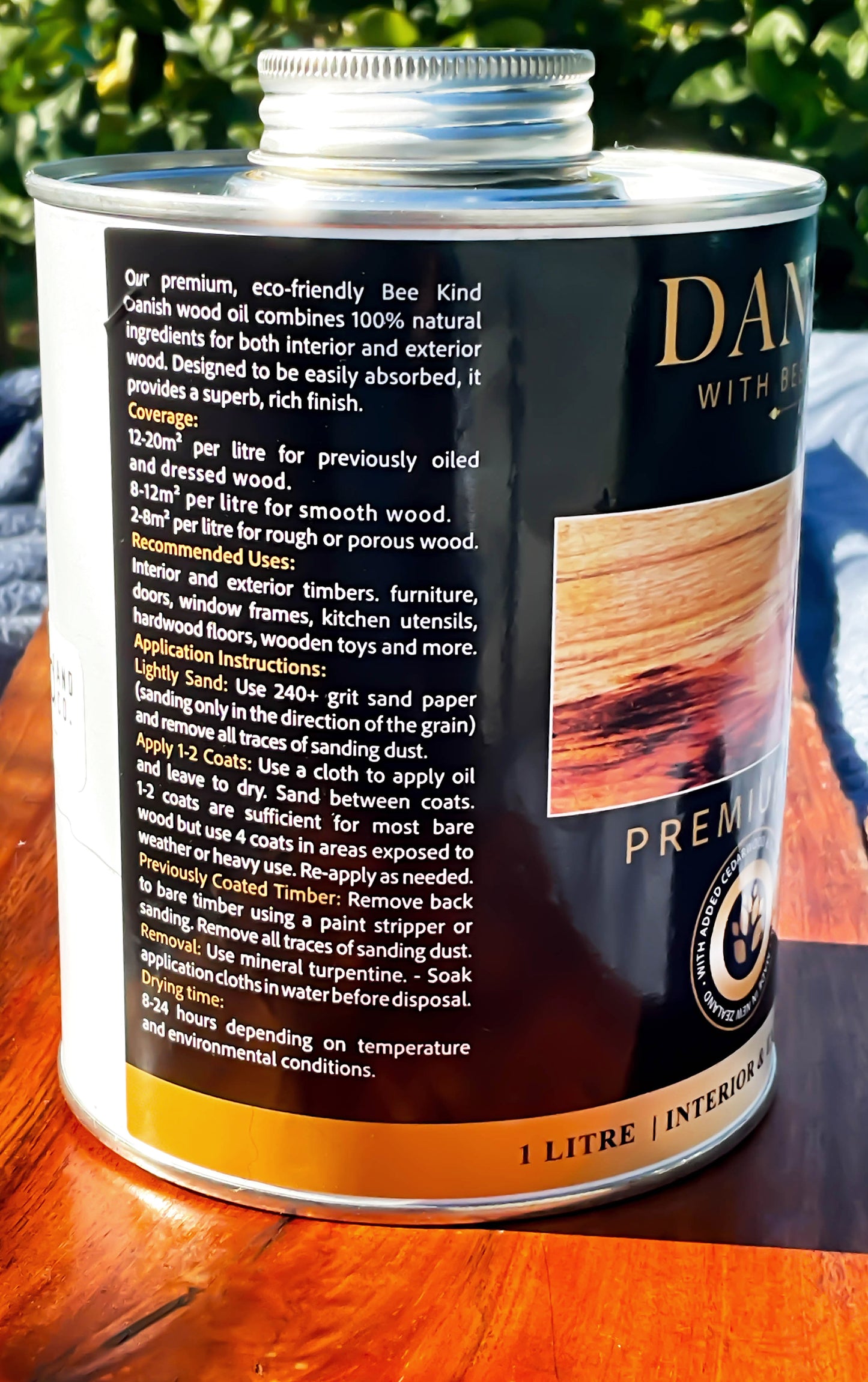 Bee Kind™ Danish Wood Oil – Beeswax & Carnauba Wax Finish