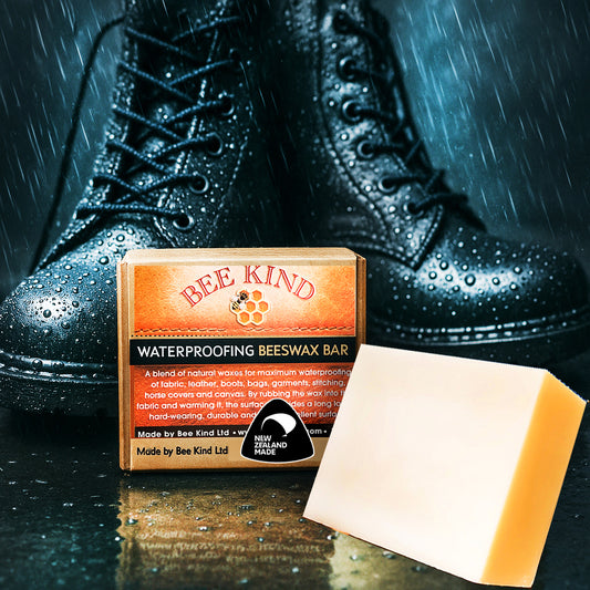 Bee Kind™ Beeswax & Carnauba Waterproofing Bar – Outdoor Gear & Horse Covers - Kind Living Co. 
